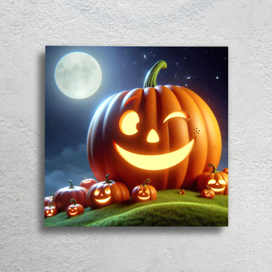 Winking Pumpkin Canvas