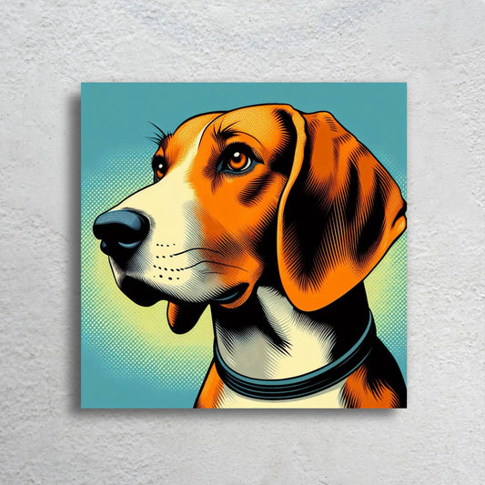 Cute Beagle Pop Art Canvas