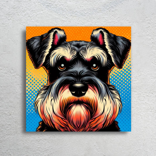 Colorful Schnauzer Canvas